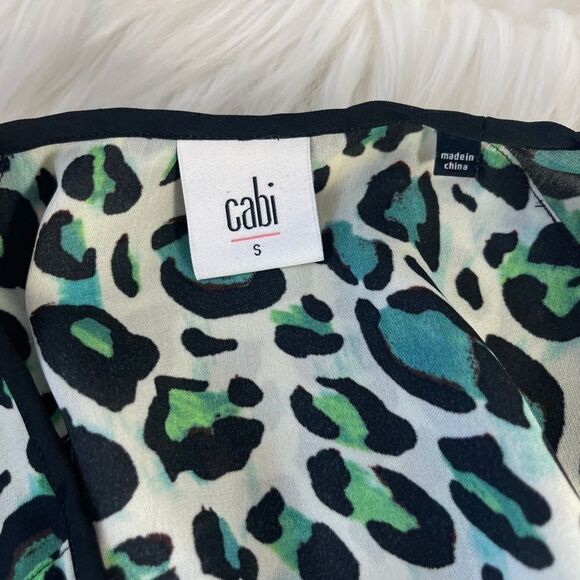 CAbi Jungle Cheetah Print Sleeveless Top Sz S - Picture 4 of 7